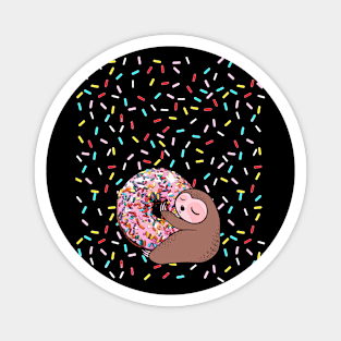 Sloth and sweet donut Magnet